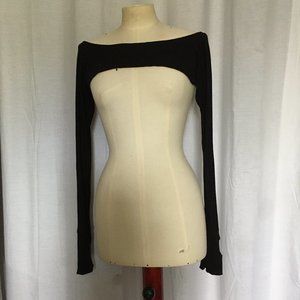 Bolero shrug with long sleeves and thumb holes